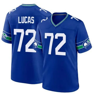 Abraham Lucas Seattle Seahawks Men's Game Throwback Jersey - Royal