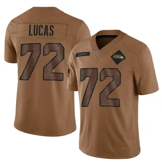 Abraham Lucas Seattle Seahawks Men's Limited 2023 Salute To Service Jersey - Brown