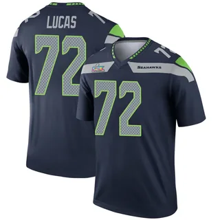 Abraham Lucas Seattle Seahawks Youth Legend Super Bowl LX Patch Nike Jersey - Navy