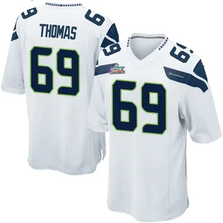 Bubba Thomas Seattle Seahawks Men's Game Super Bowl LX Patch Nike Jersey - White
