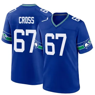Charles Cross Seattle Seahawks Men's Game Throwback Jersey - Royal
