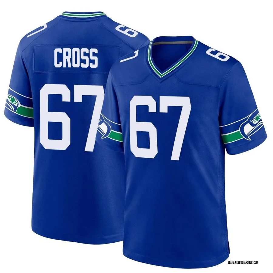 Charles Cross Seattle Seahawks Men's Game Throwback Nike Jersey - Royal