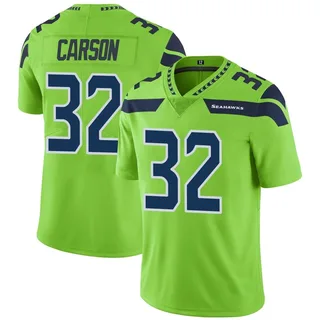 Chris Carson Seattle Seahawks Men's Limited Color Rush Neon Nike Jersey - Green
