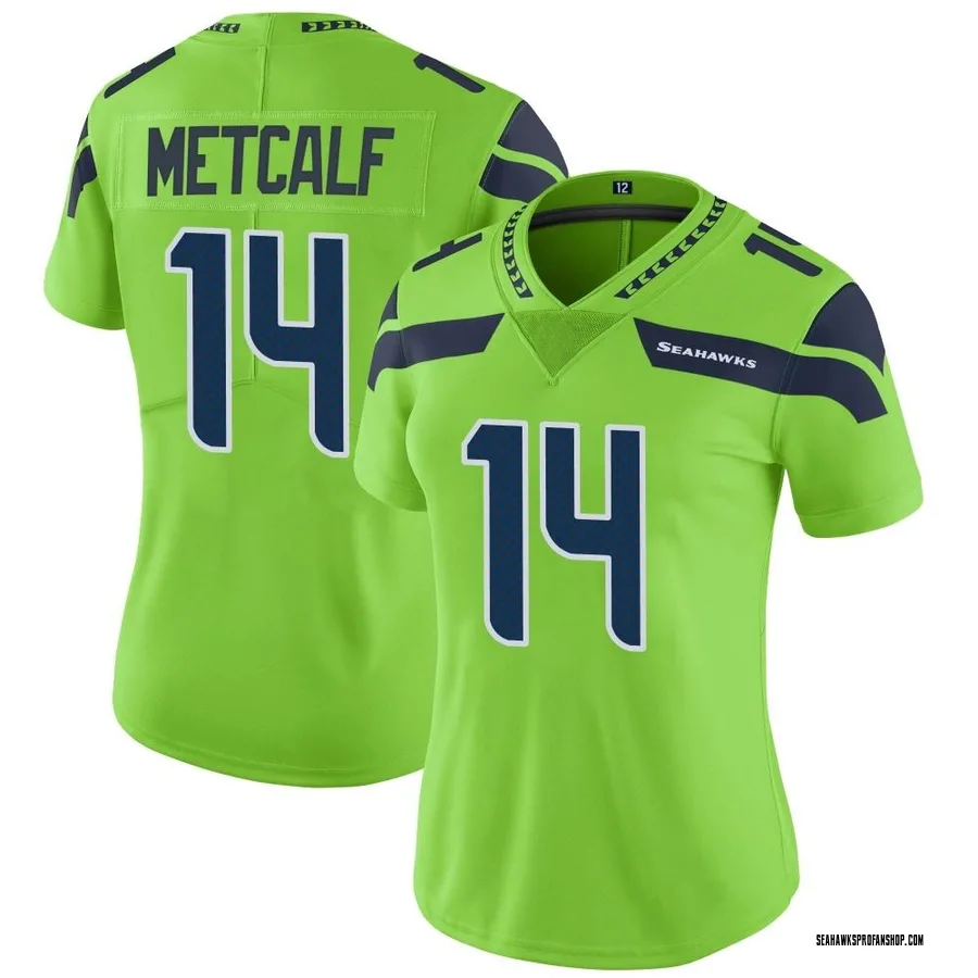 dk metcalf action green jersey