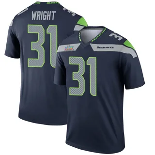 Jacardia Wright Seattle Seahawks Youth Legend Super Bowl LX Patch Nike Jersey - Navy
