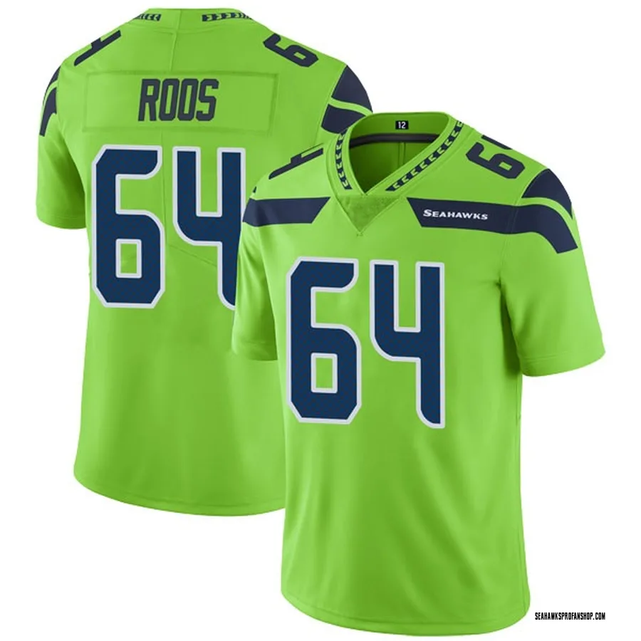 Jordan Roos Seattle Seahawks Men s Limited Color Rush Neon Nike