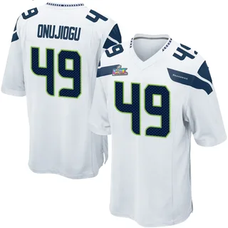 Joshua Onujiogu Seattle Seahawks Men's Game Super Bowl LX Patch Nike Jersey - White