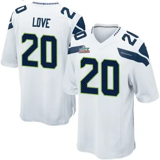 Julian Love Seattle Seahawks Youth Game Super Bowl LX Patch Nike Jersey - White