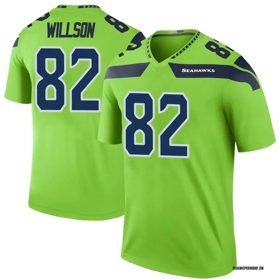 Luke Willson Seattle Seahawks Men's Neon Color Rush Legend Jersey - Green