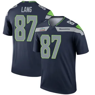 Marshall Lang Seattle Seahawks Men's Legend Super Bowl LX Patch Nike Jersey - Navy