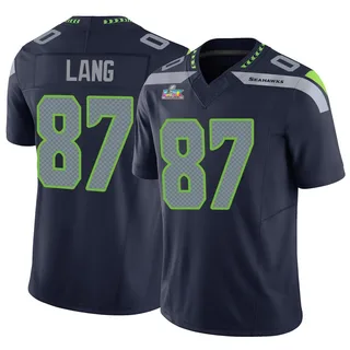 Marshall Lang Seattle Seahawks Youth Limited Vapor F.U.S.E. Super Bowl LX Patch Nike Jersey - Navy