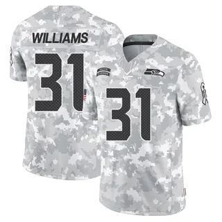 Men's TaMerik Williams Seattle Seahawks Men's Limited Arctic Camo 2024 Salute to Service Nike Jersey