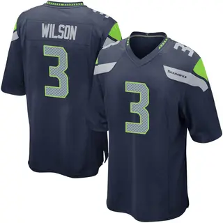 Russell Wilson Seattle Seahawks Men's Game Team Color Jersey - Navy