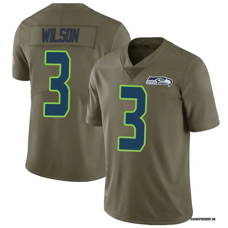 Russell Wilson Seattle Seahawks Men's Limited Salute to Service Nike ...