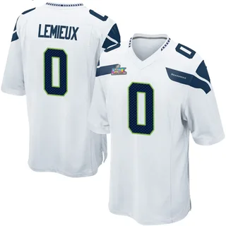 Shane Lemieux Seattle Seahawks Men's Game Super Bowl LX Patch Nike Jersey - White