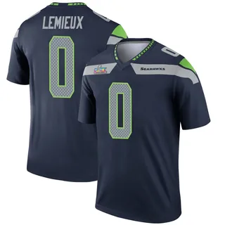 Shane Lemieux Seattle Seahawks Youth Legend Super Bowl LX Patch Nike Jersey - Navy