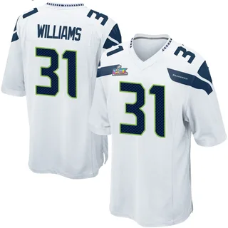 TaMerik Williams Seattle Seahawks Men's Game Super Bowl LX Patch Nike Jersey - White