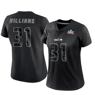 TaMerik Williams Seattle Seahawks Women's Limited Reflective Super Bowl LX Patch Nike Jersey - Black
