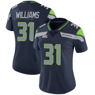 TaMerik Williams Seattle Seahawks Women's Limited Team Color Vapor Untouchable Super Bowl LX Patch Nike Jersey - Navy