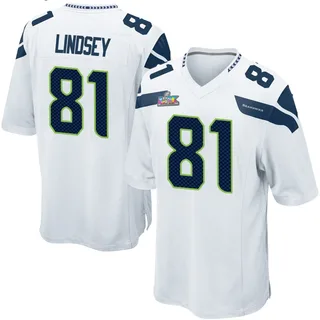 Tyjon Lindsey Seattle Seahawks Men's Game Super Bowl LX Patch Nike Jersey - White