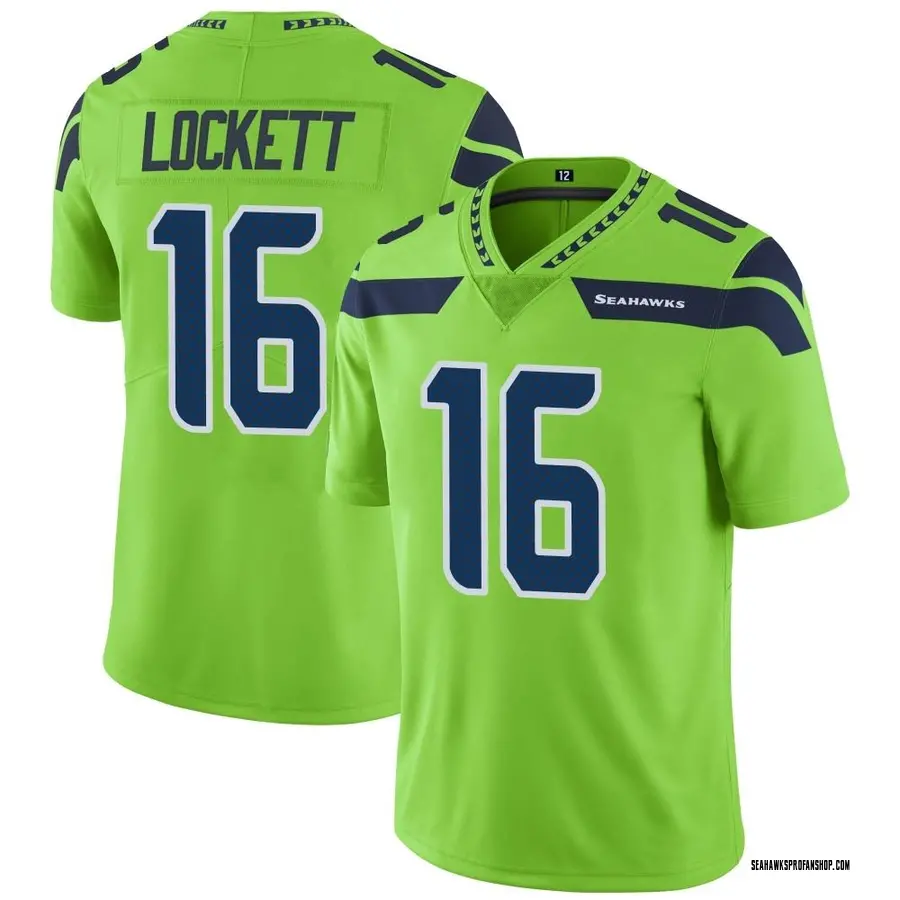 Tyler Lockett Seattle Seahawks Youth Limited Color Rush Neon Jersey - Green