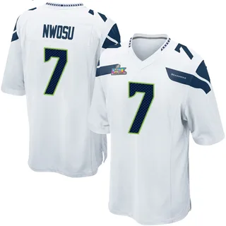 Uchenna Nwosu Seattle Seahawks Men's Game Super Bowl LX Patch Nike Jersey - White