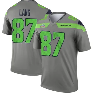 Youth Marshall Lang Seattle Seahawks Youth Legend Steel Inverted Super Bowl LX Patch Nike Jersey