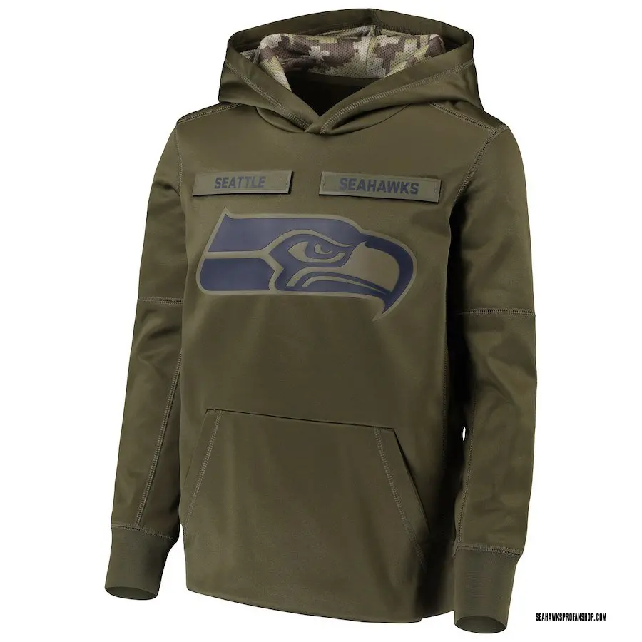 Youth Seattle Seahawks Green 2018 Salute to Service Pullover ...